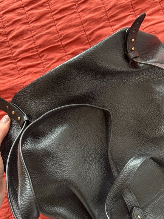 Cuyana Black Pebbled Leather Backpack main image 10